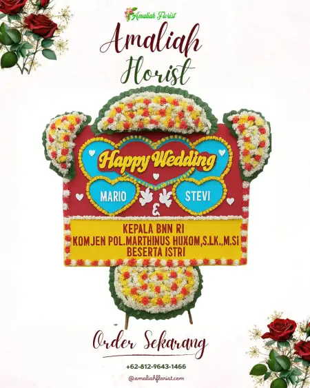 Papan Bunga Pernikahan Getaskerep